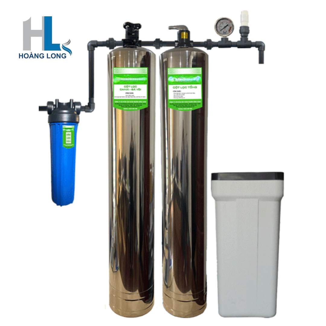 Hệ thống lọc tổng sinh hoạt 2 cột inox NSX-MI2-2